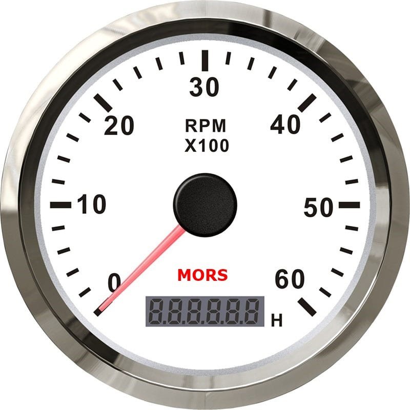 MORS 6000 rpm Devir göstergesi-Motor zaman saati 12-24V 100 mm BYZ