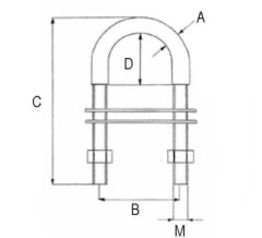 U Mapa 316 Krom 35*80mm  M5