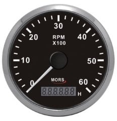 MORS 6000 rpm Devir göstergesi-Motor zaman saati 12-24V 100 mm SYH