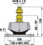 Vetus esnek motor takozu K40