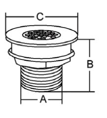 Su gideri 25 mm 316 Krom