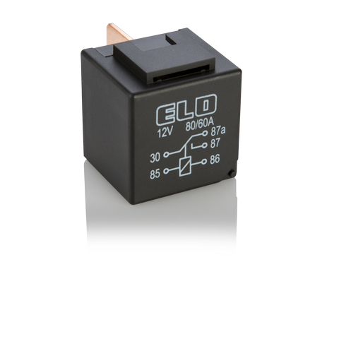 MİNİ GÜÇ RÖLESİ 12 V DC - 80/60A DC - Çift Platinli - Standart - Su Geçirmez