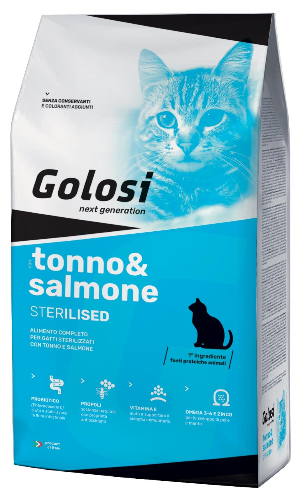 Golosi Cat Indoor Somonlu ve Pirinçli Kısırlaştırılmış Yetişkin Kedi Maması 20 KG