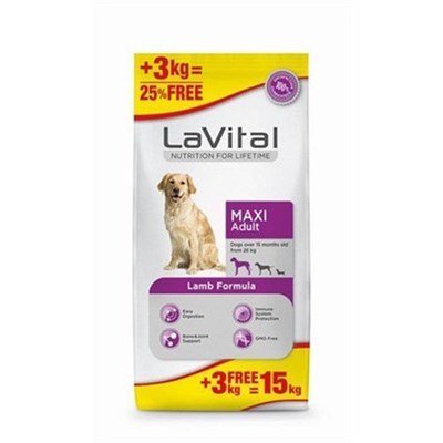 Lavital Kuzu Etli Büyük Irk Yetişkin Köpek Maması 12 + 3 Kg