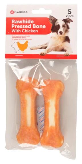 Flamingo Rhide Tavuk Eti Kaplı Dental Köpek Kemiği 2 li 10 Cm
