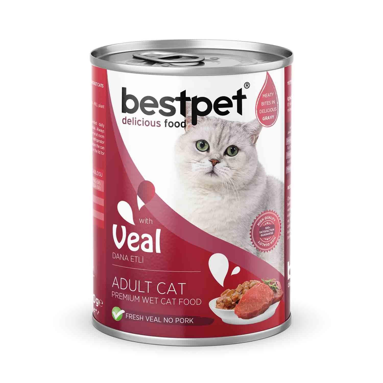 Bestpet Dana Etli Yetişkin Kedi Konservesi 400 gr