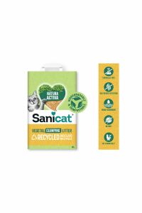 Sanicat Natura Activa Vegetal Litters  Geri Dönüştürülmüş Bitkisel Topaklanan Kedi Kumu 10 Litre