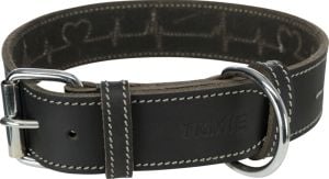 Trixie Köpek Boyun Tasması Kalın Deri 55-65cm 40mm L-XL Siyah