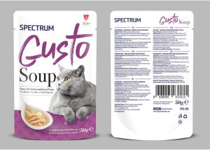 Spectrum Gusto Tavuklu Tatlı Patatesli ve Ton Balıklı Kedi Çorbası 50 G