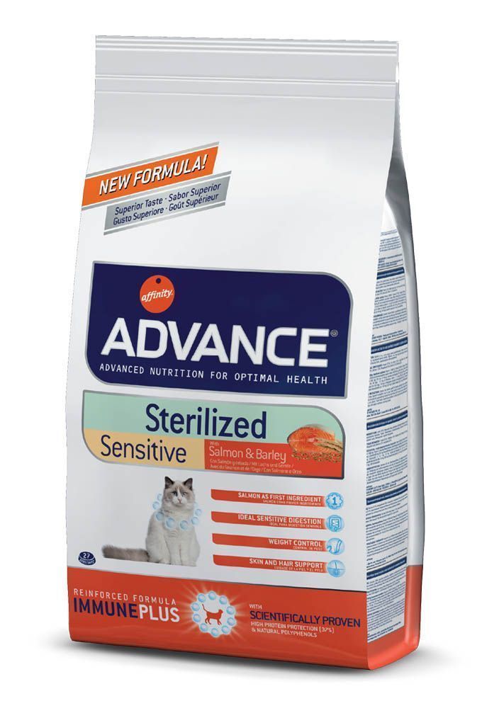 Advance Sterilised Sensitive Somonlu Kısırlaştırılmış Yetişkin Kedi Maması 10 Kg