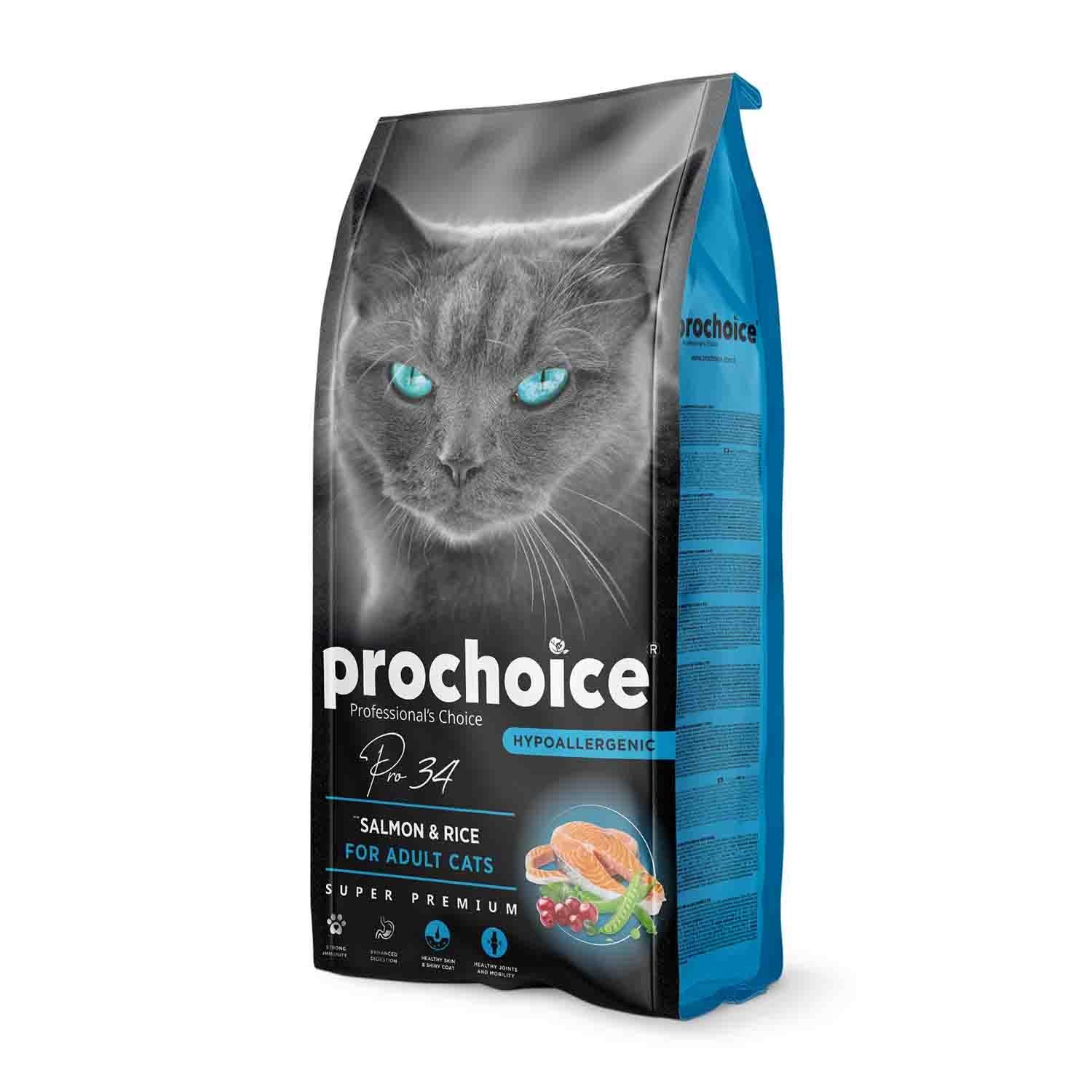 Pro Choice Pro 34 Salmon&Rice Somonlu Yetişkin Kedi Maması 15 Kg