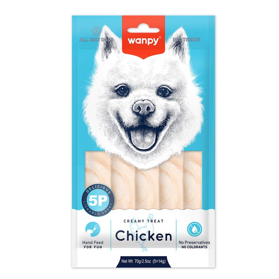 Wanpy Tavuklu Krema Köpek Ödülü 5 X14 Gr