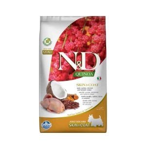 ND Quinoa Skin&Coat Tahılsız Bıldırcınlı Ve Hindistan Cevizli Küçük Irk Yetişkin Köpek Maması 2,5 Kg