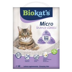 Biokats Micro Bianco Classic Topaklaşan Kedi Kumu 6lt