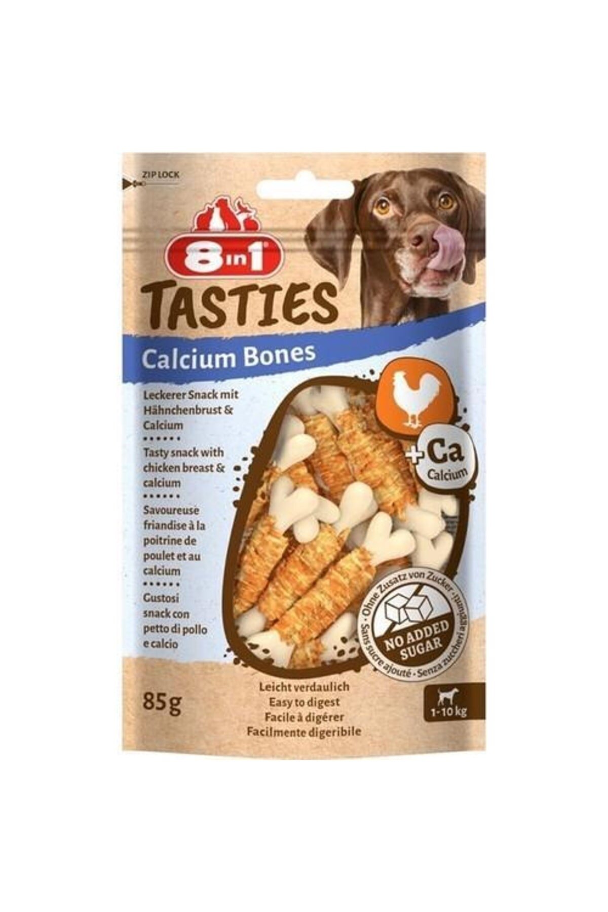 8in1 Tasties Calcium Bones Tavuk Sargılı Köpek Ödülü 85 G