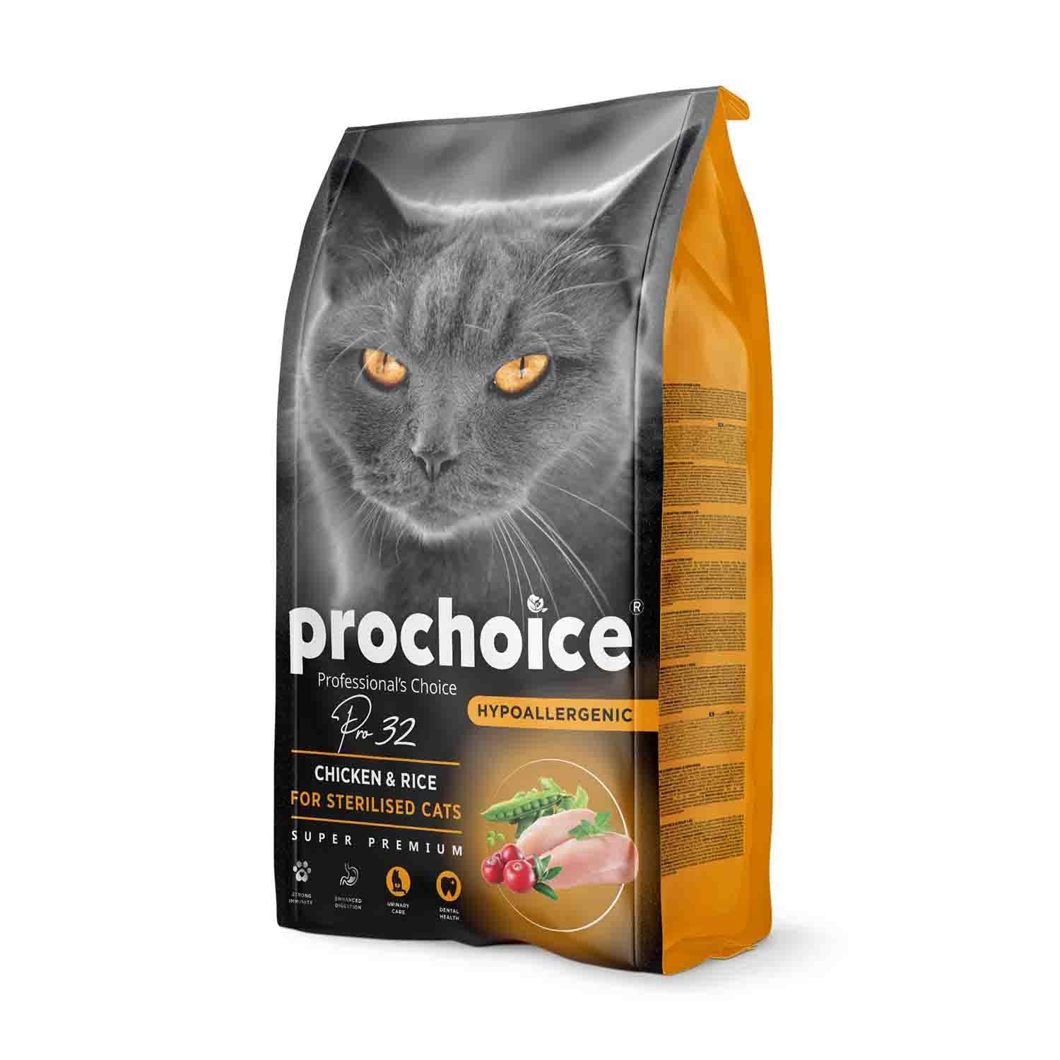 Prochoice Pro 32 Sterilised Tavuklu Kısırlaştırılmış Yetişkin Kedi Maması 2 KG