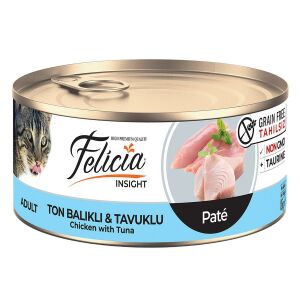 Felicia Tahılsız Kıyılmış Ton Balıklı Tavuklu Yetişkin Kedi Konservesi 85 gr