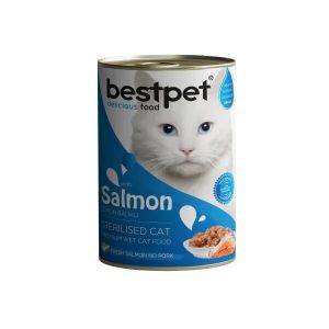 Bestpet Somonlu Kısırlaştırılmış Konserve Yetişkin Kedi Maması 400 G