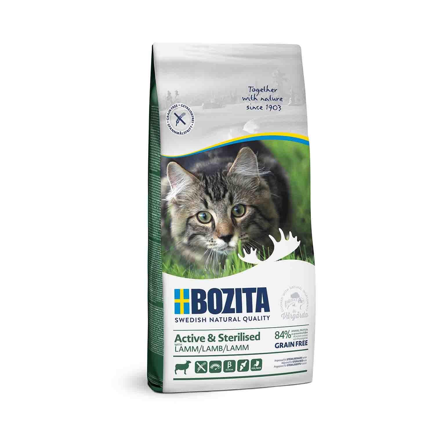 Bozita Active Kuzu Etli Kısırlaştırılmış Tahılsız Yetişkin Kedi Maması 10 KG