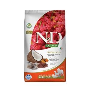 ND Quinoa Skin Coat Tahılsız Tüy Bakım Ringa Balıklı Yetişkin Köpek Maması 2,5 Kg