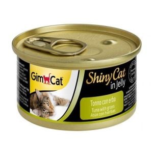 Gimcat ShinyCat Ton Balıklı ve Çimenli Konserve Yetişkin Kedi Maması 70 G