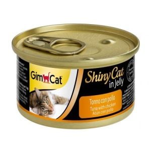 Gimcat Shinycat Ton Balıklı ve Tavuklu Jelly Konserve Yetişkin Kedi Maması 70 G