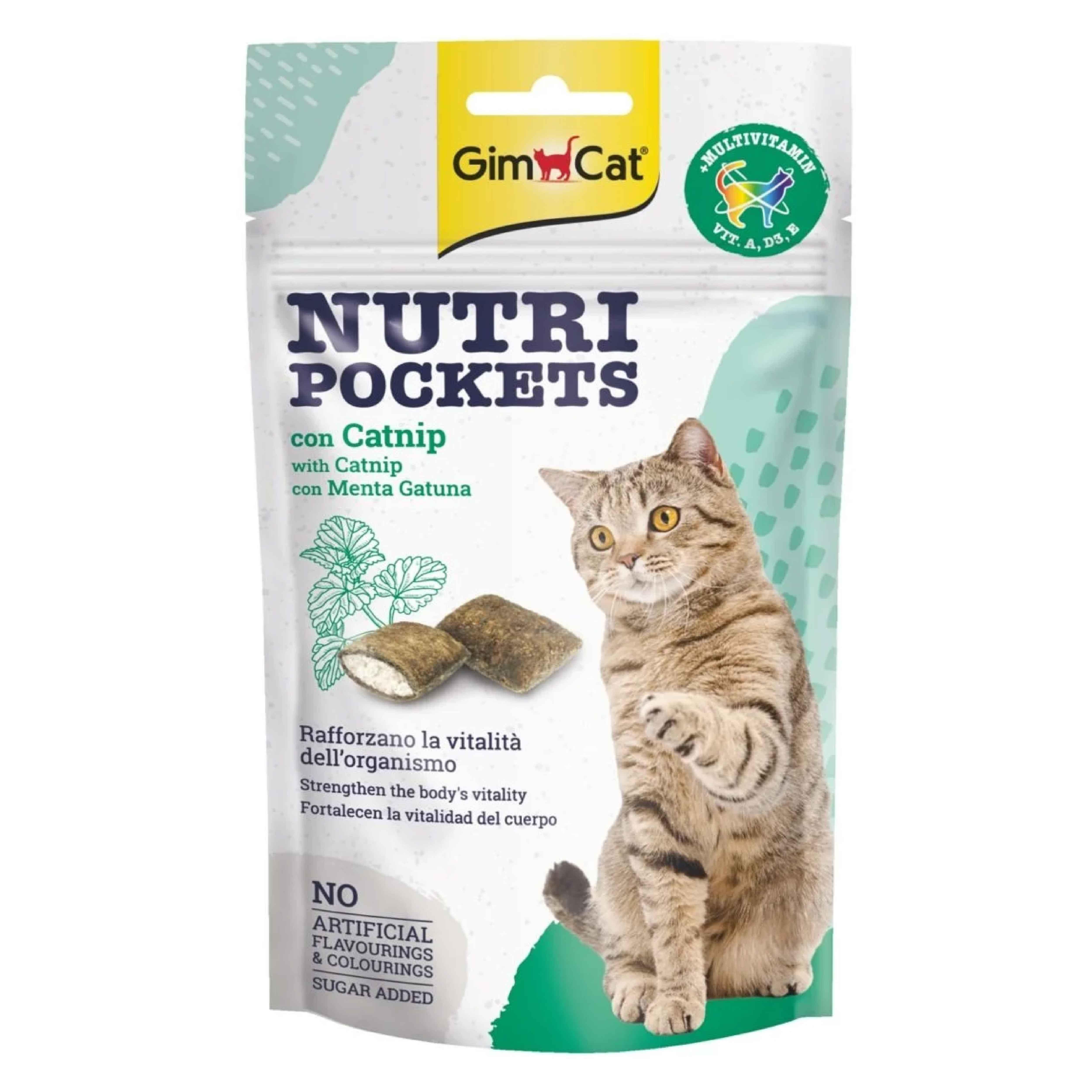 GimCat Nutripockets Catnipli Multivitamin İçerikli Kedi Ödül Maması 60 Gr