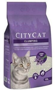 City Cat Lavanta Kokulu Topaklaşan Bentonit Kedi Kumu 10 L