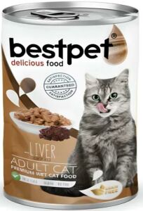 Bestpet Ciğerli Yetişkin Kedi Konservesi 400 Gr