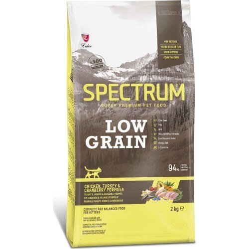 Spectrum Low Graın Tavuklu, Hindili ve Kızılcıklı Yavru Kedi Maması 12 KG +1 KG