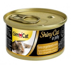 Gimcat Shinycat Jelly Tuna Balıklı Ve Karidesli Malt Özlü Konserve Yetişkin Kedi Maması 70 G