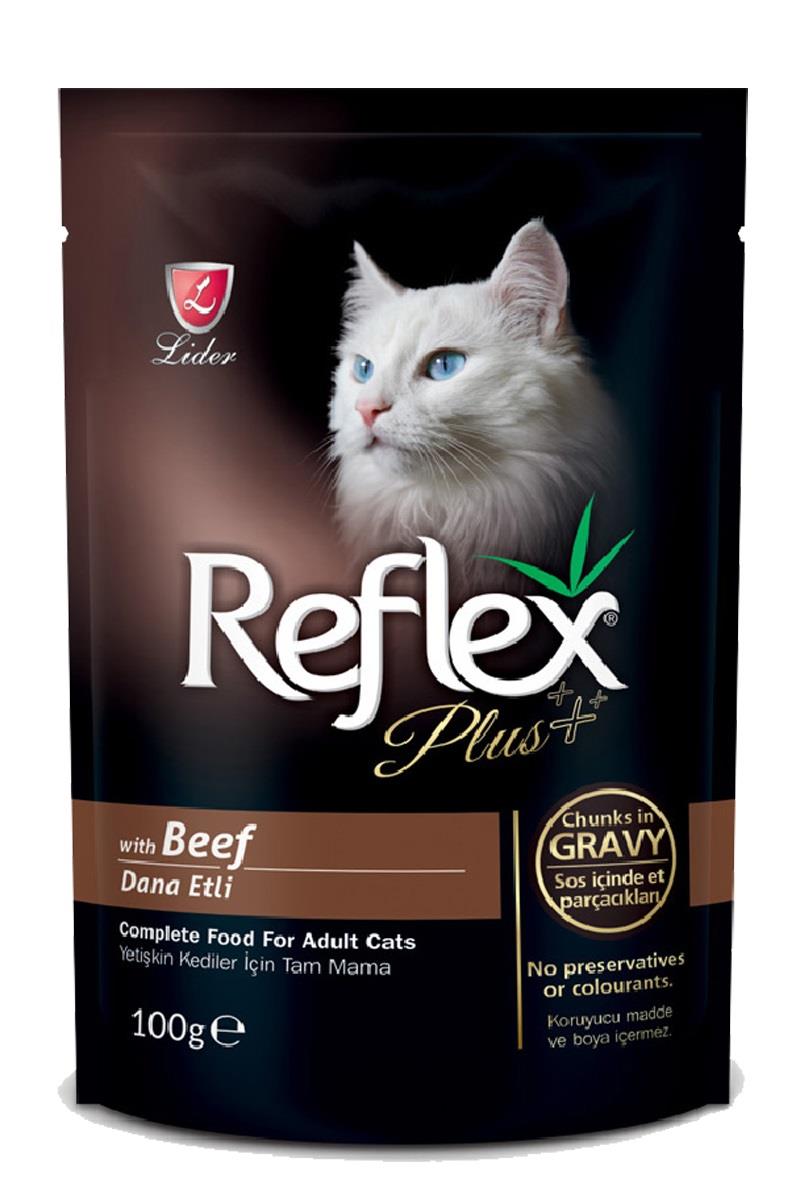 Reflex Plus Biftekli Sos İçinde Parça Etli Konserve Kedi Maması 100 Gr