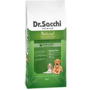 Dr.Sacchi Premium Natural Lamb&Rice Yetişkin Köpek Maması 15kg