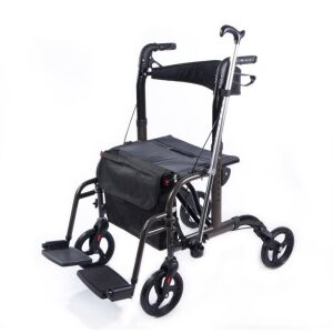 Comfort Plus DM-9124 Lüx Ayak Pedallı Alüminyum Rolatör (Hem Rolatör Hem Tekerlekli Sandalye)