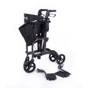 Comfort Plus DM-9124 Lüx Ayak Pedallı Alüminyum Rolatör (Hem Rolatör Hem Tekerlekli Sandalye)