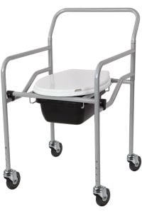 TAGESAN Katlanır Tekerlekli Banyo Tuvalet Sandalyesi