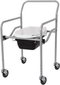 Medikalbirlik Katlanır Tekerlekli Banyo Tuvalet Sandalyesi