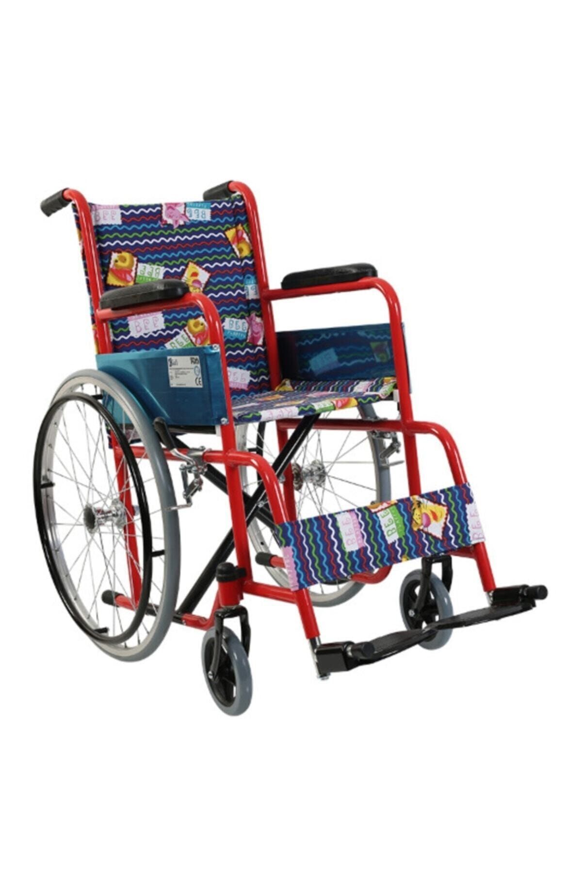 G100c Pediatrik Tekerlekli Sandalye Çocuk Sandalye Desenli