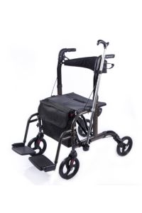 Ayak Pedallı Alüminyum Rolatör (hem Rolatör Hem Tekerlekli Sandalye)
