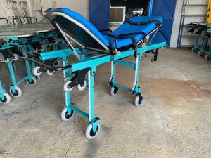 Katlanabilir Tekerlekli Ambulans Sedyesi Mavi