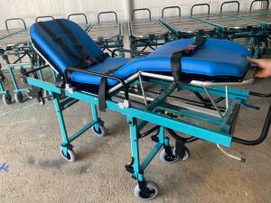 TAGESAN Katlanabilir Tekerlekli Ambulans Sedyesi Mavi