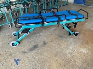 TAGESAN Katlanabilir Tekerlekli Ambulans Sedyesi Mavi