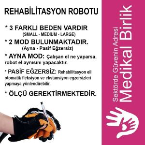 Syrebo Yetişkinler İçin El Rehabilitasyon Robotu C10 Sol Eldiven VANALI TİP  XS  S  M L XL BEDEN VAR