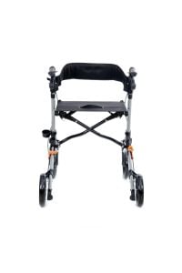 Dm9102 Lüx Rollator Alüminyum Oturaklı Yürüteç Katlanır Sırt Desteği Frenli Katlanır