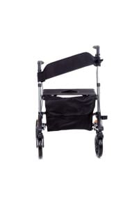 Dm9102 Lüx Rollator Alüminyum Oturaklı Yürüteç Katlanır Sırt Desteği Frenli Katlanır