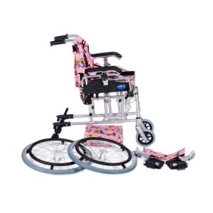 Comfort Plus KY980LQ-30 Alüminyum Pediatrik Özellikli Çocuk Tekerlekli Sandalye Pembe