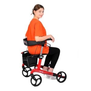 Comfort Plus Spırıt X4 tekerlekli wolker lüx Rolatör Yürüteç Kırmızı