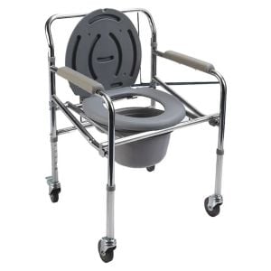 PR-771 Tekerlekli Katlanır Banyo Tuvalet Sandalyesi
