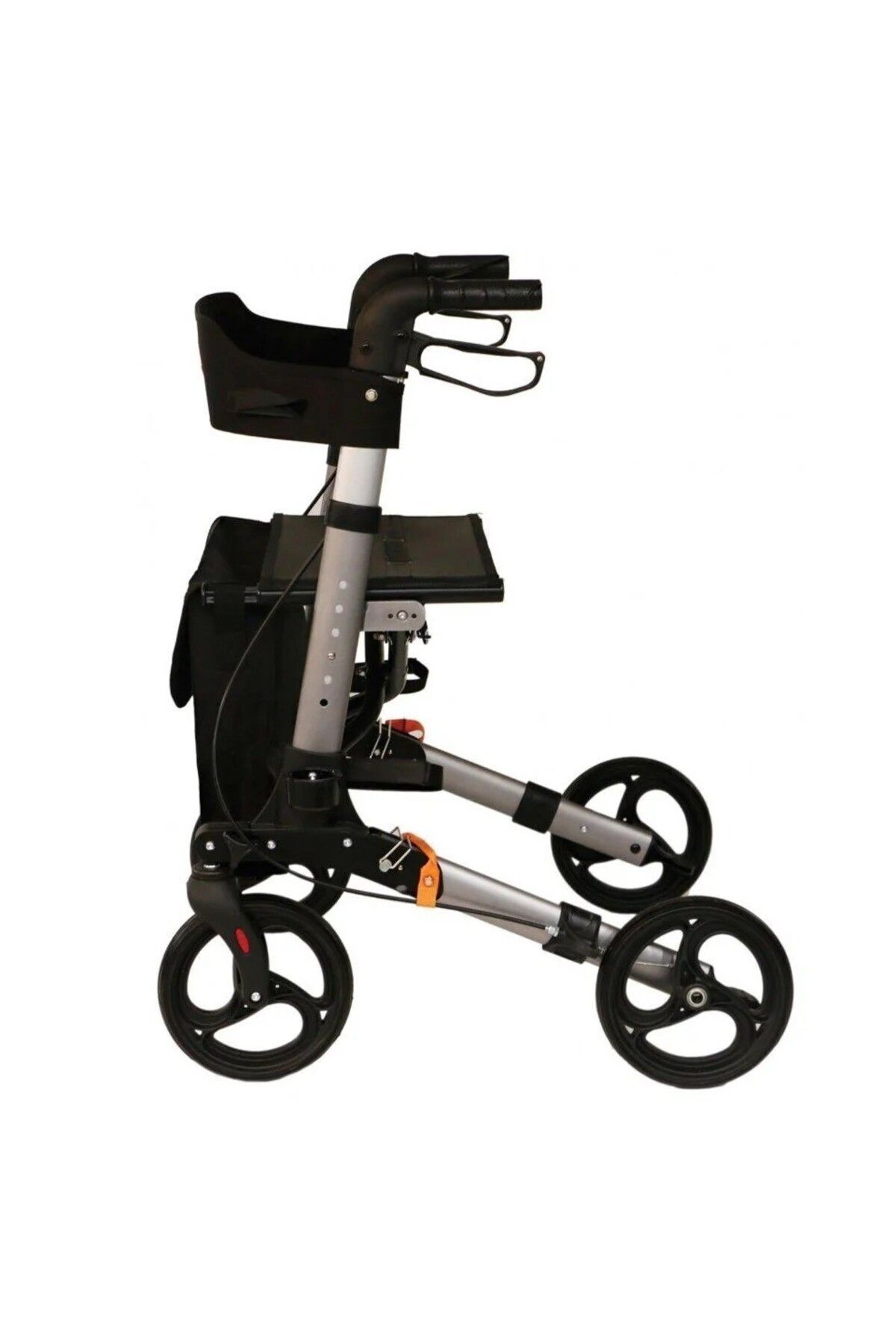 Lüx Rollator Yürüteç Katlanabilir, Seyahat Ve Uçuş Için, Yüksekliği Ayarı Baston Tutucu