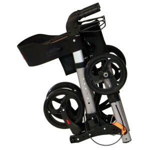 Poylin P777 Lüks Rollatör Titanyum orjinal poylin yürüteç frenli oturaklı hasta yürüteci